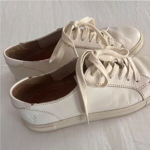 White Leather FRYE Sneakers